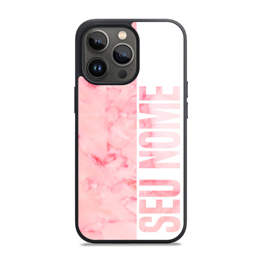 Capas Mármore Rosa com Nome
